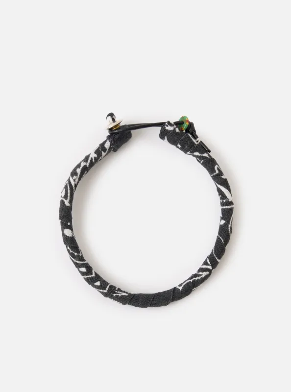 Mikia Black Bandana Bracelet sold by Universal Works