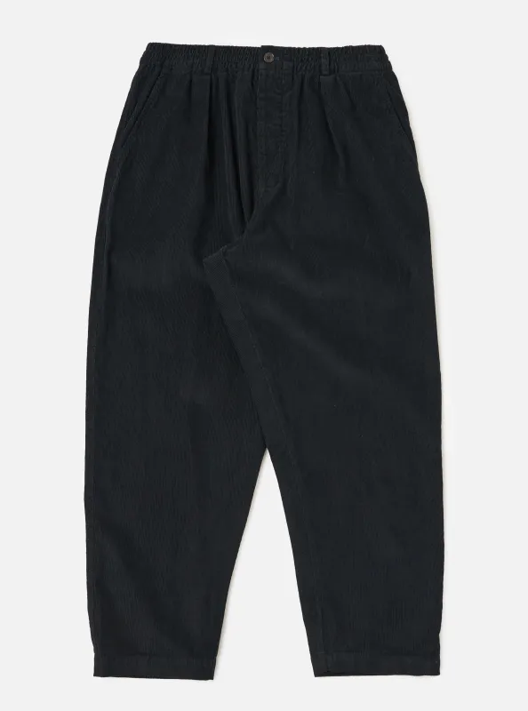 Black Cat Cord Pleated Track Pant sold by Universal Works