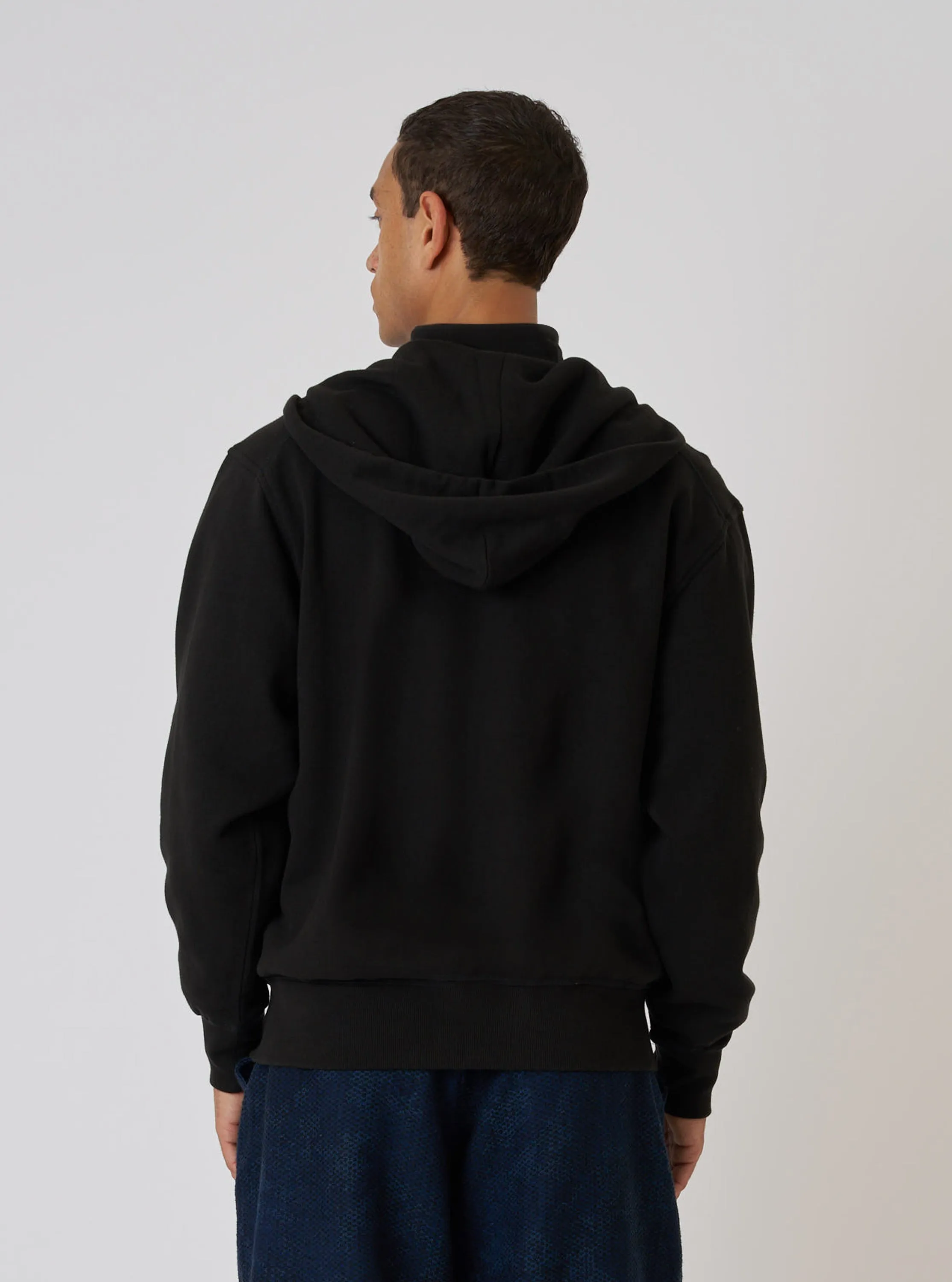Black Brush Back Sweat New York Hoody sold by Universal Works product image thumbnail 3