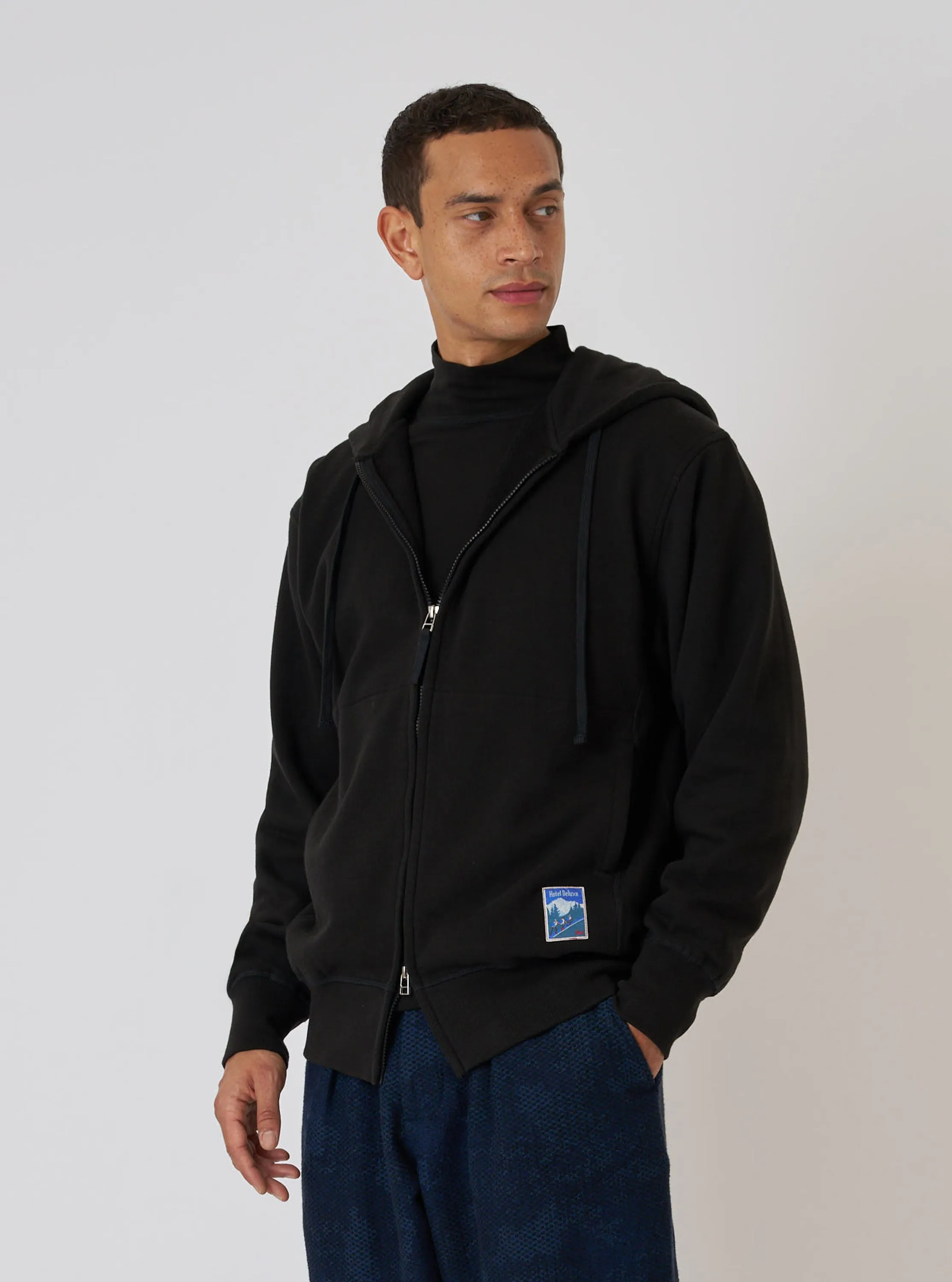 Black Brush Back Sweat New York Hoody sold by Universal Works product image thumbnail 2