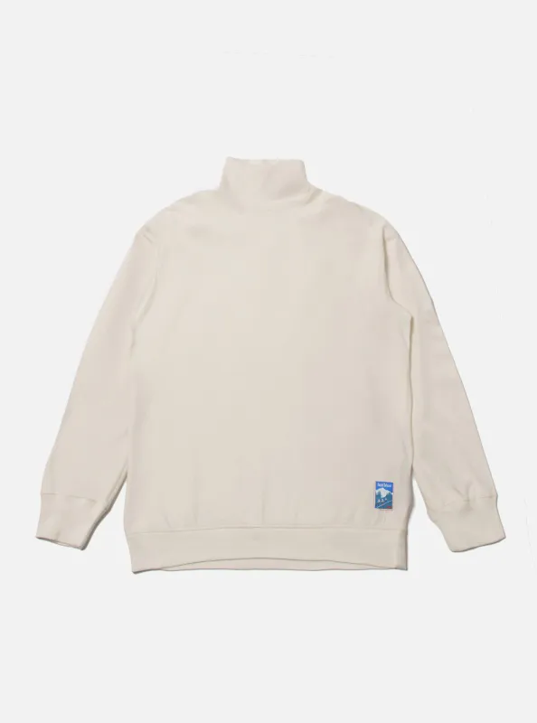 Ecru Single Jersey Funnel Neck Tee sold by Universal Works