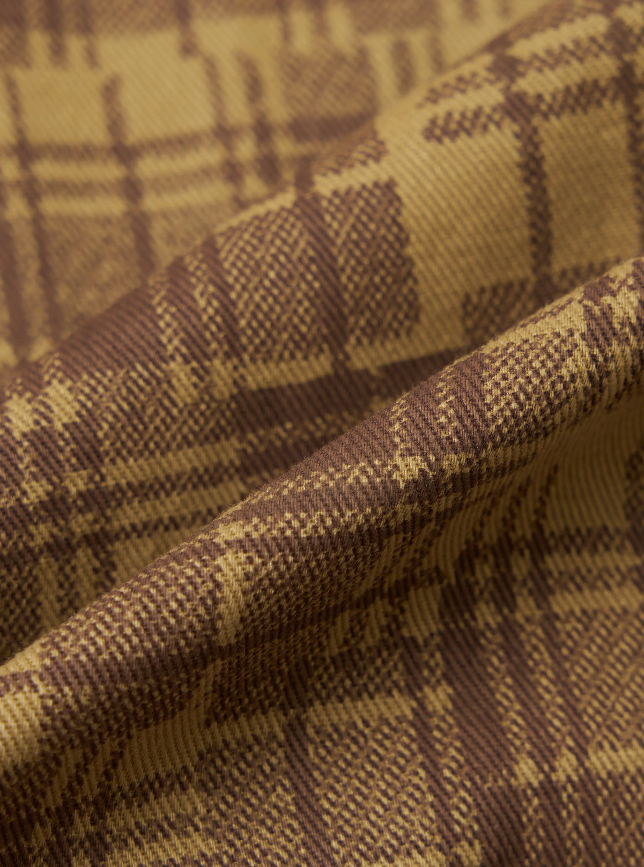 Khaki Patch Check Twill Fatigue Shirt sold by Universal Works product image thumbnail 4