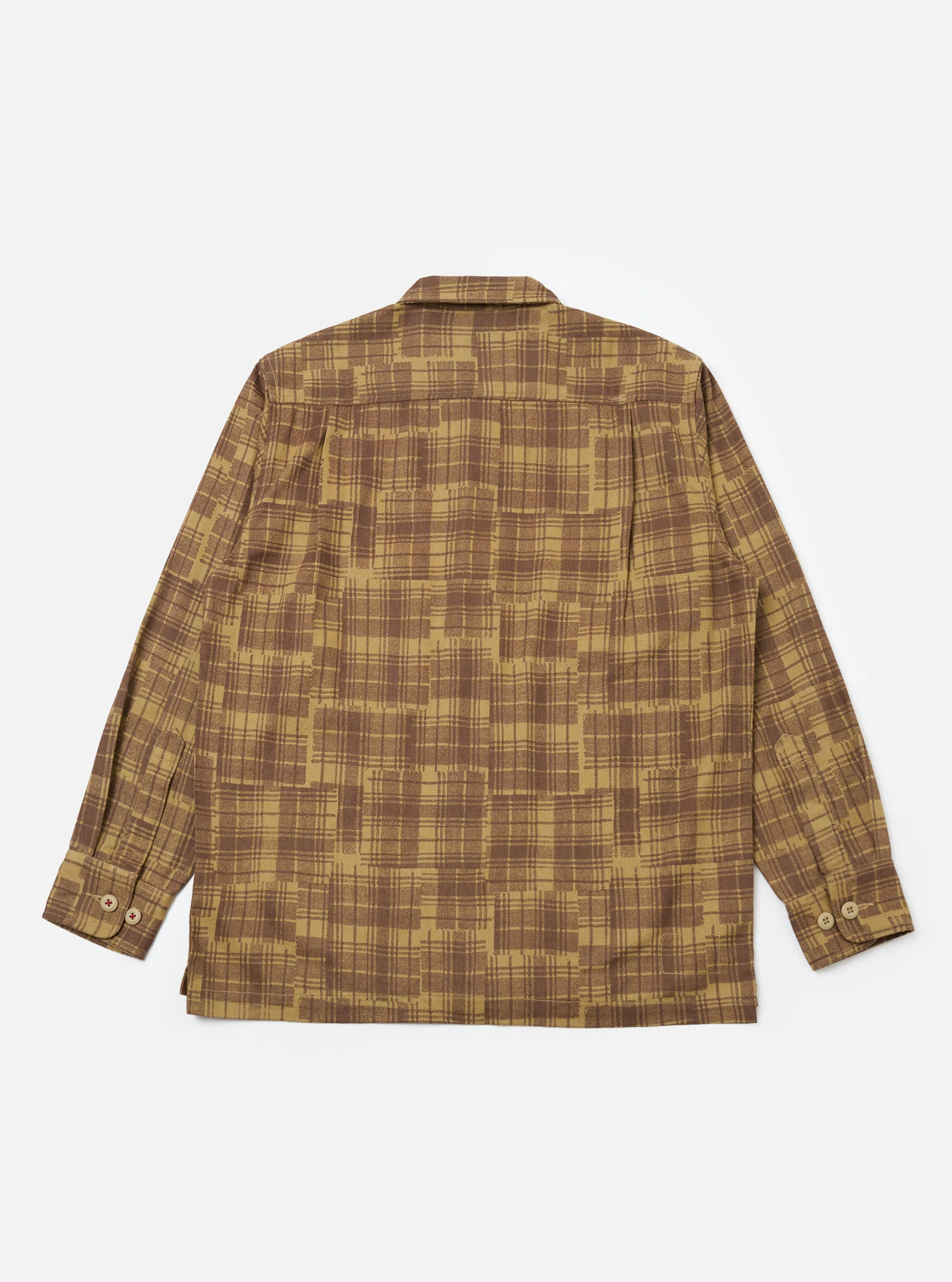Khaki Patch Check Twill Fatigue Shirt sold by Universal Works product image thumbnail 5