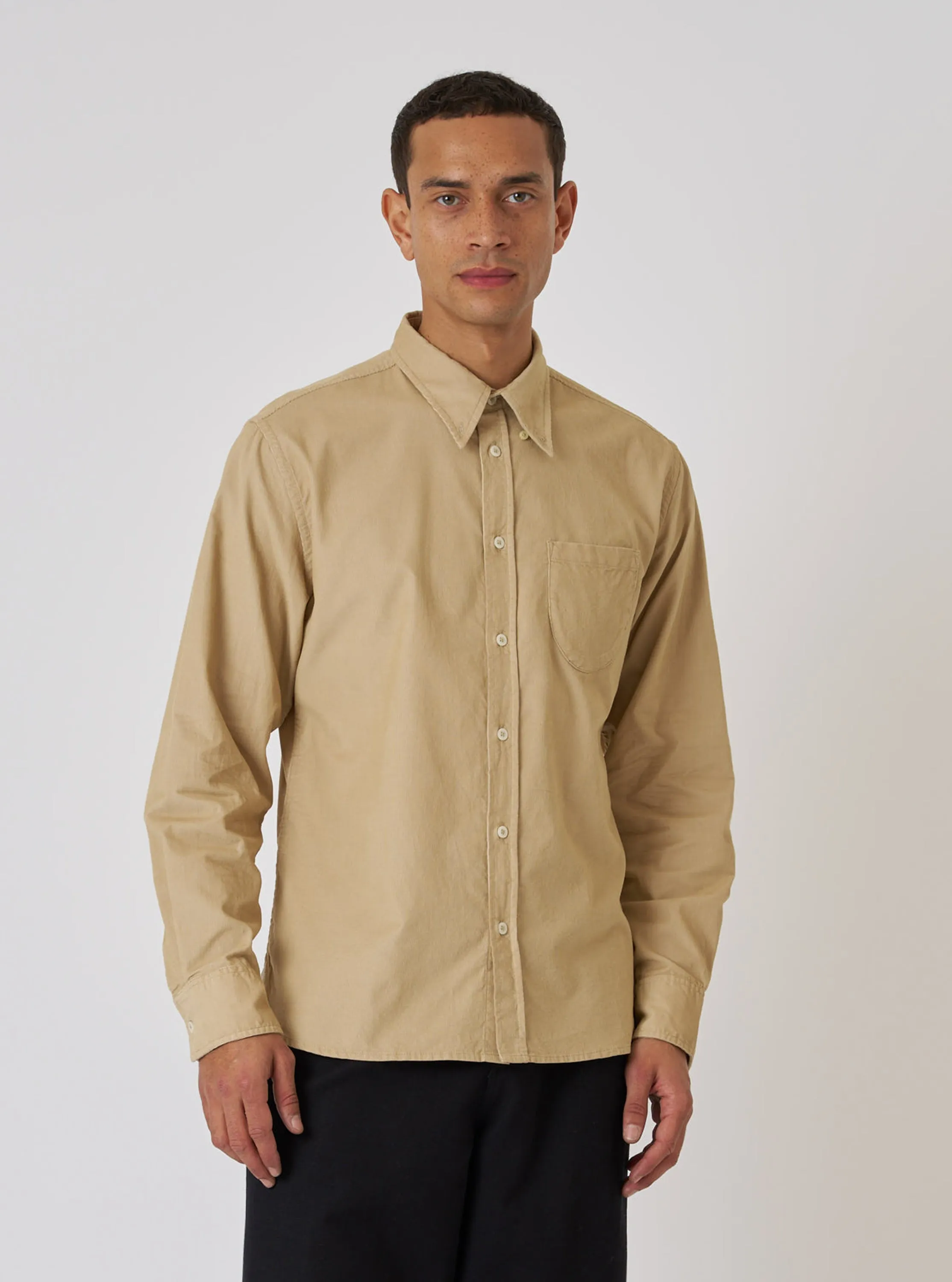 Sand Organic Fine Cord Daybrook Shirt sold by Universal Works product image thumbnail 2