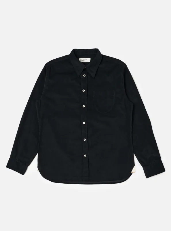 Black Organic Fine Cord Daybrook Shirt sold by Universal Works