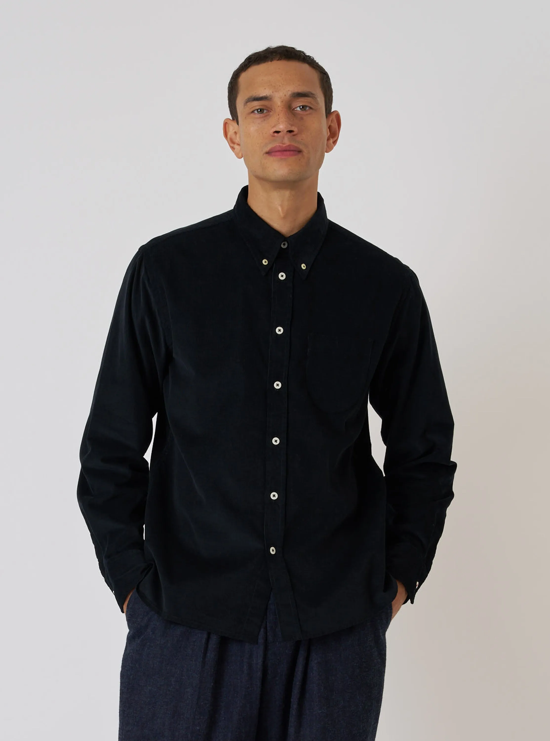 Black Organic Fine Cord Daybrook Shirt sold by Universal Works product image thumbnail 2