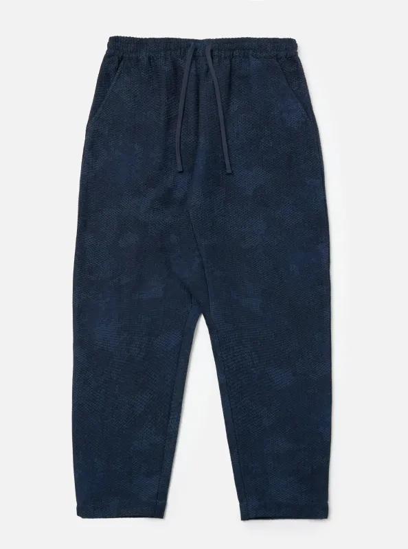 Black/Indigo Denim Camo Braga Pant sold by Universal Works