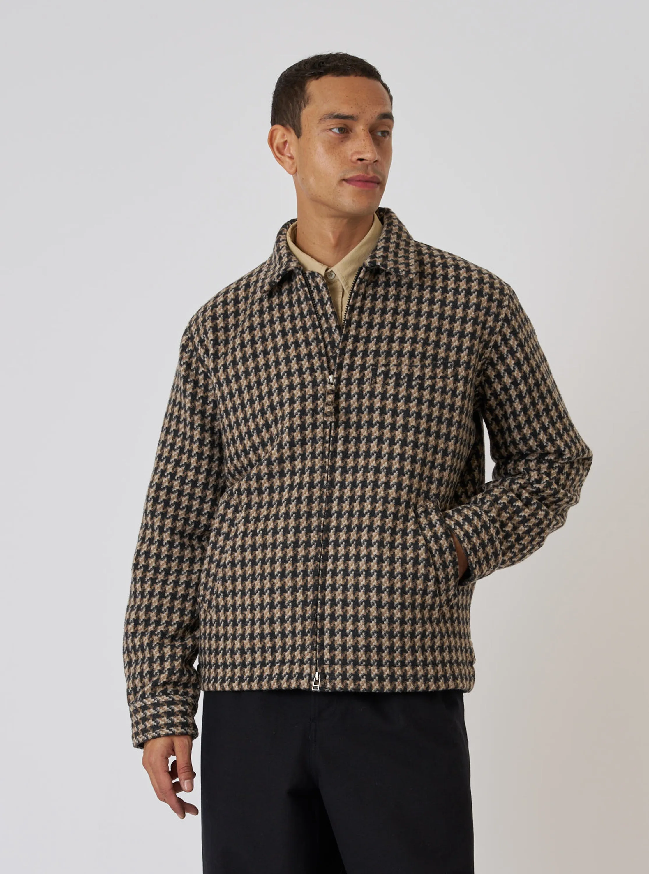 Sand Cortina Tweed Windcheater sold by Universal Works product image thumbnail 2