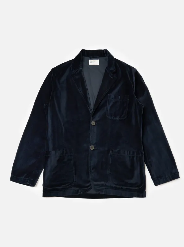Navy Velveteen Two Button Jacket sold by Universal Works