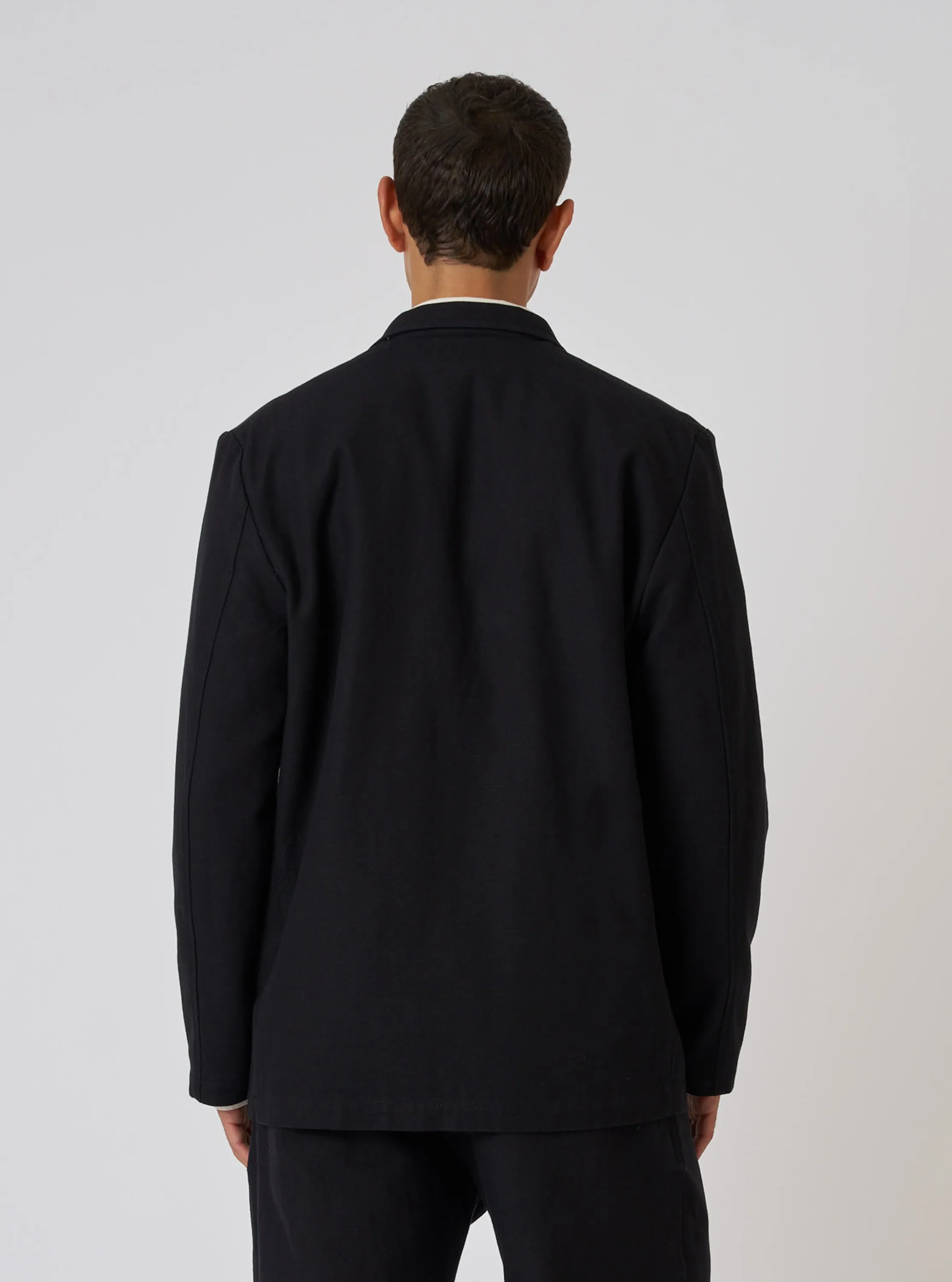 Black Organic Canvas Two Button Jacket sold by Universal Works product image thumbnail 3