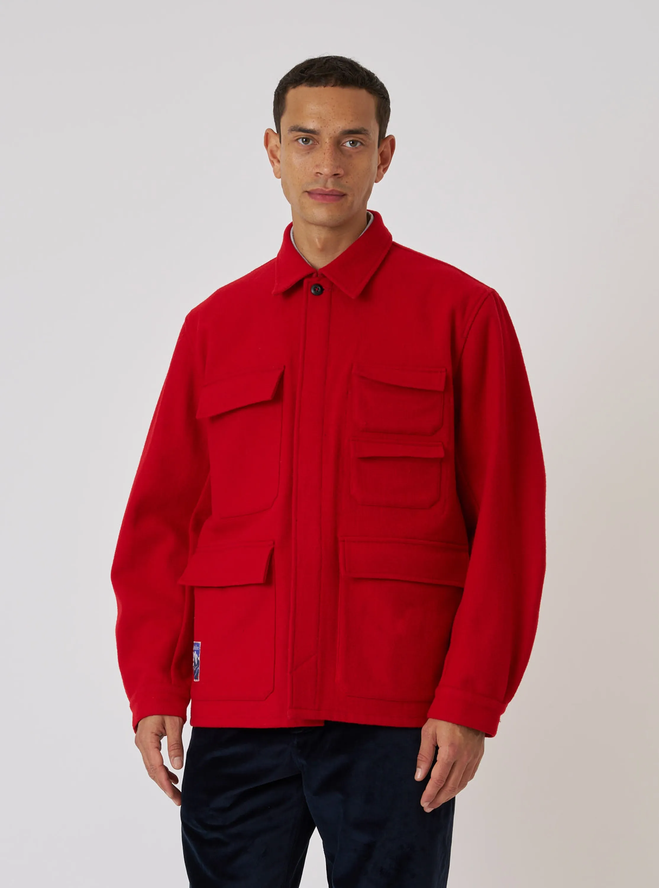 Embroidered Red Mowbray Military Fatigue Jacket sold by Universal Works product image thumbnail 3
