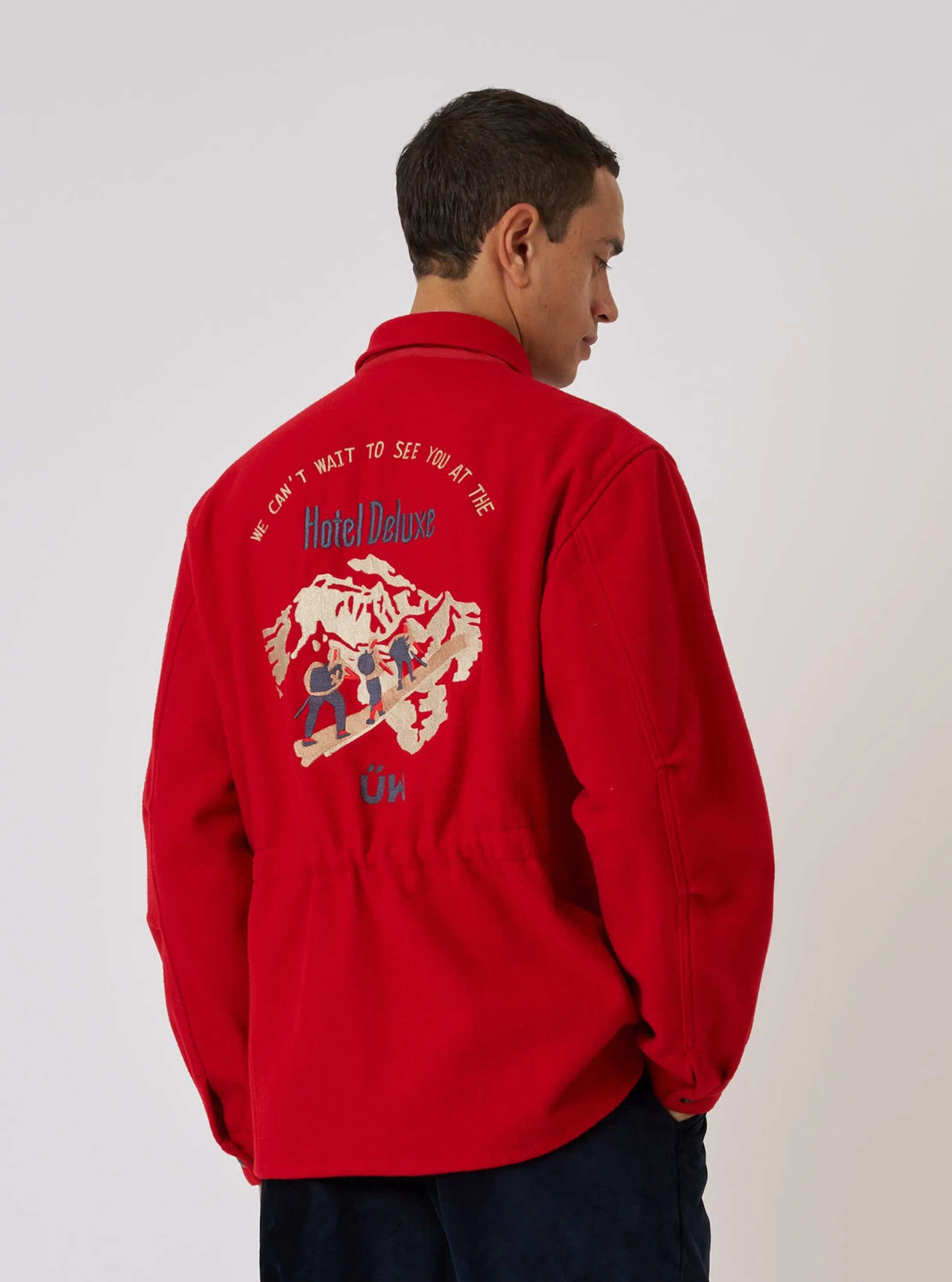 Embroidered Red Mowbray Military Fatigue Jacket sold by Universal Works product image thumbnail 2