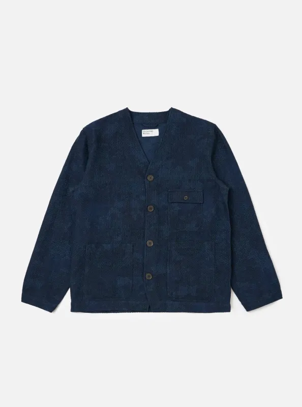 Black/Indigo Denim Camo Cabin Jacket sold by Universal Works