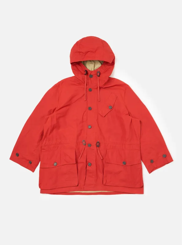 Orange British Wax Cotton Boston Parka sold by Universal Works