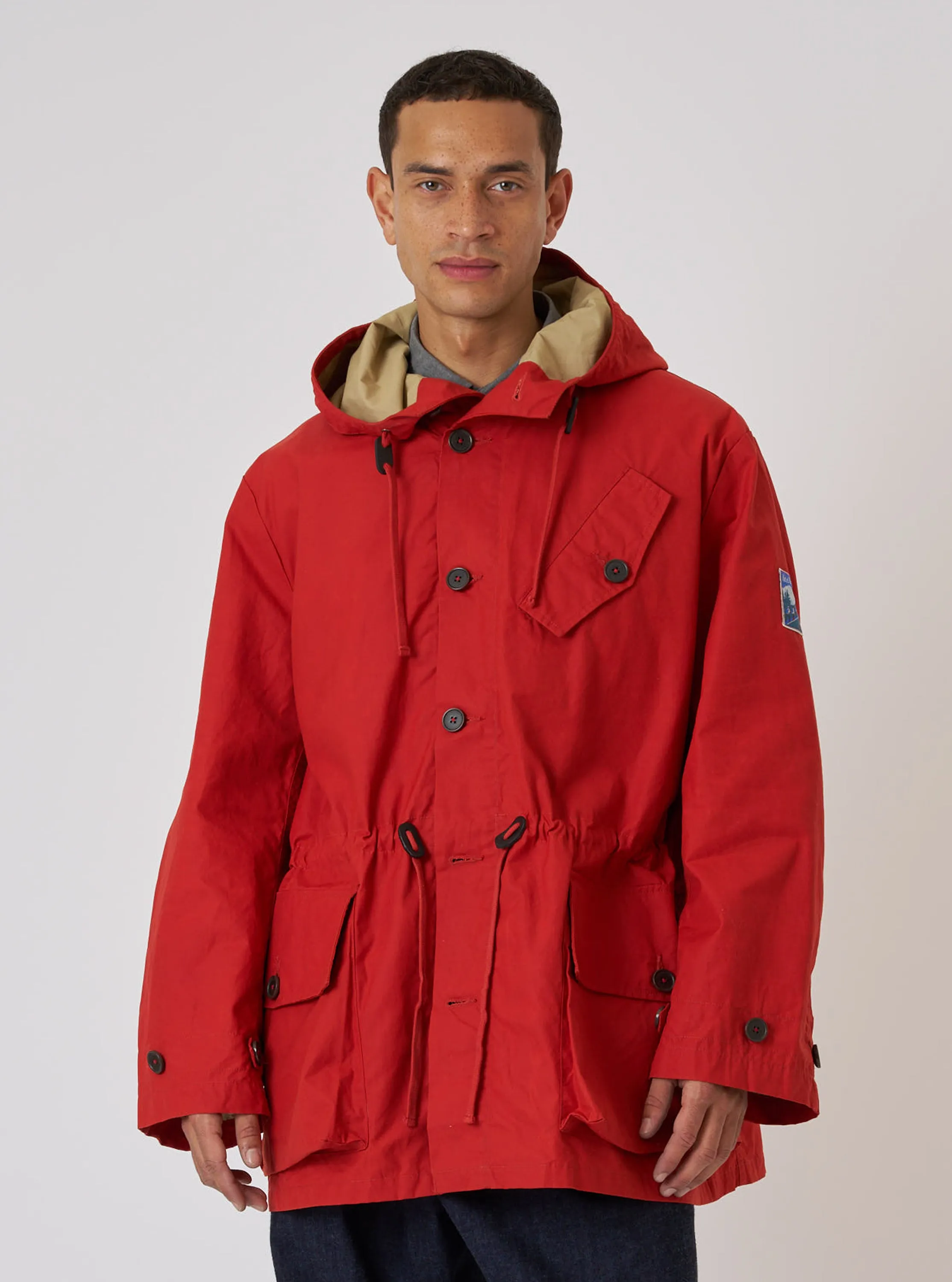 Orange British Wax Cotton Boston Parka sold by Universal Works product image thumbnail 2