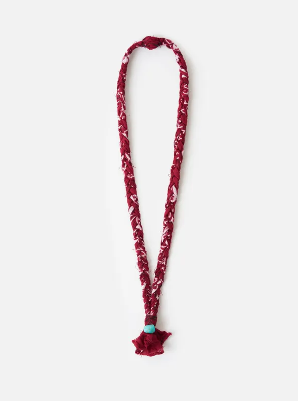 Hanami of Rome Bordeaux/Turquoise Bead Bandana Necklace No.53 sold by Universal Works