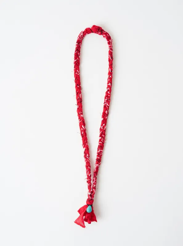 Hanami of Rome Red/Turquoise Bead Bandana Necklace No.49 sold by Universal Works