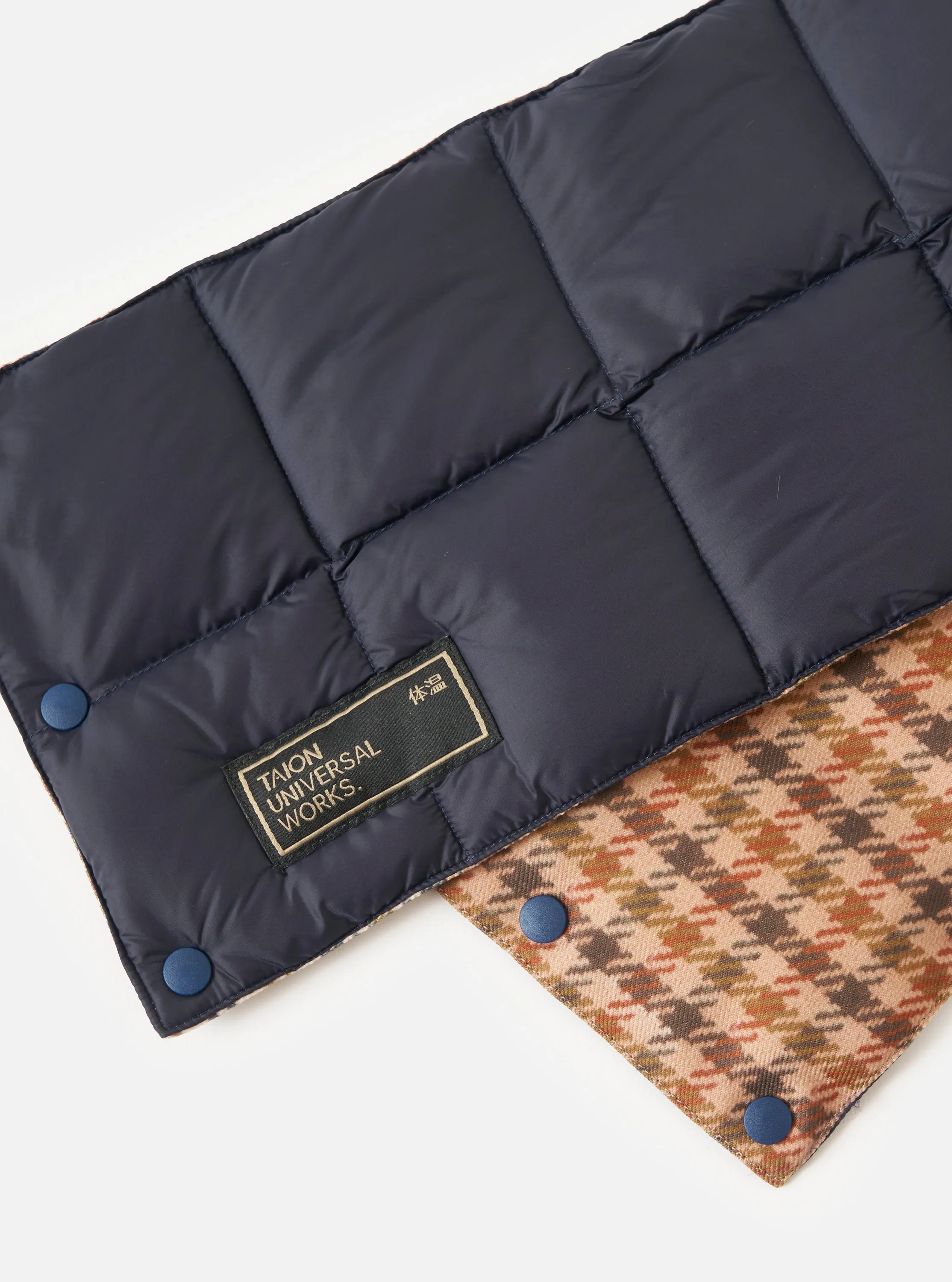 TAION x Universal Works Reversible Dark Navy Military Line Neck Warmer sold by Universal Works product image thumbnail 5