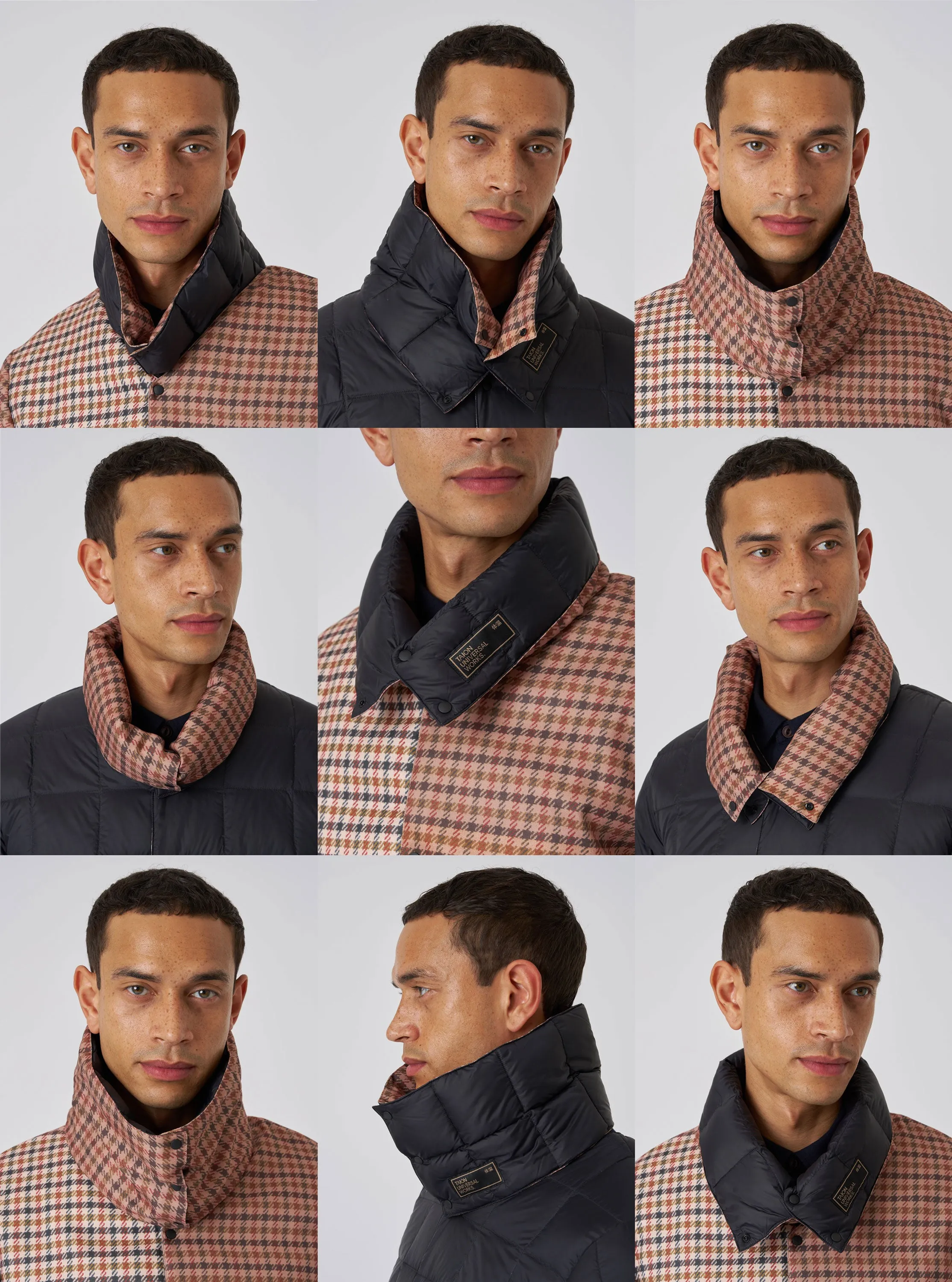 TAION x Universal Works Reversible Dark Navy Military Line Neck Warmer sold by Universal Works product image thumbnail 2
