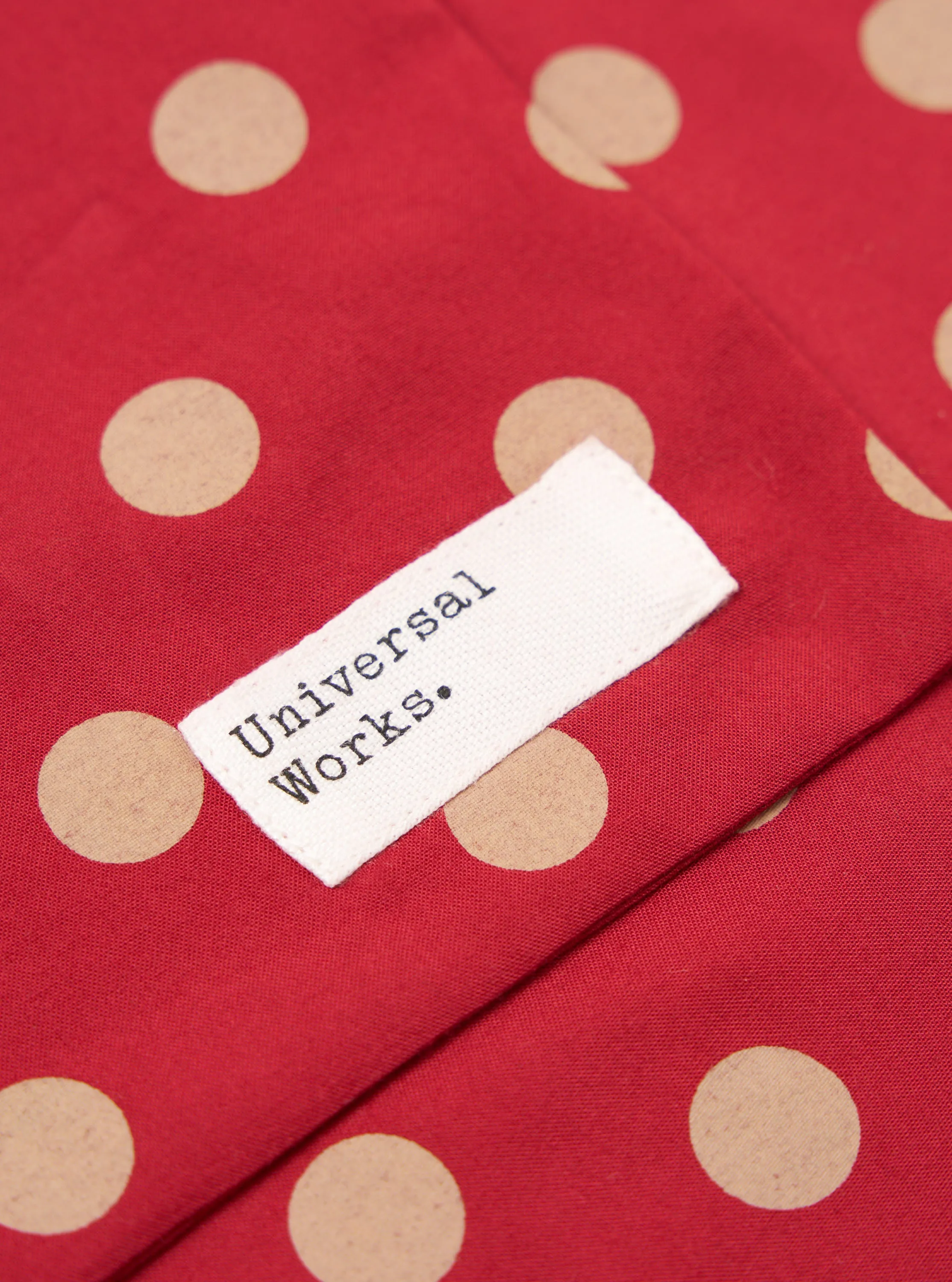 Red Bold Dot Print Rayon Evening Scarf sold by Universal Works product image thumbnail 4