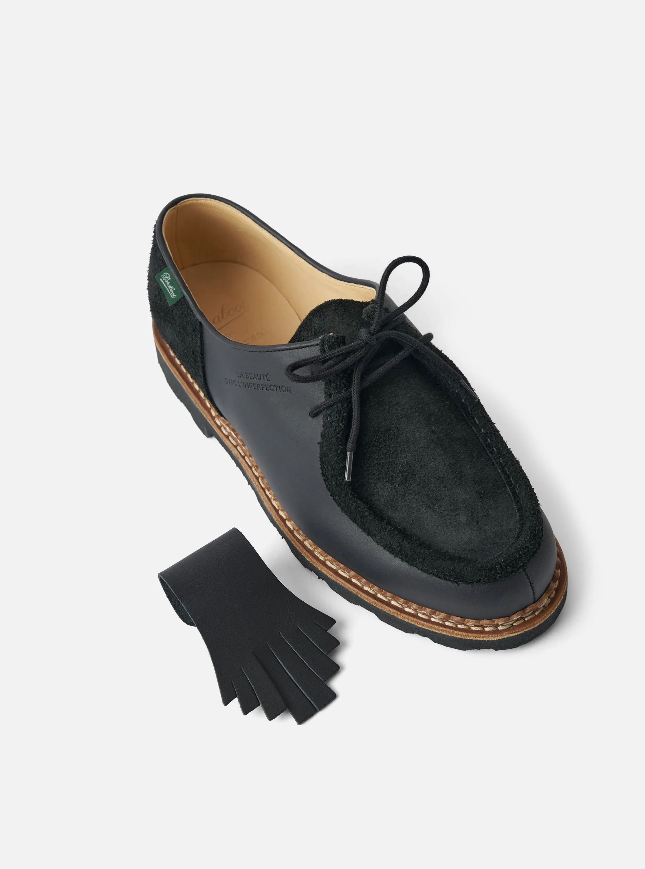 Paraboot x Universal Works Michael in Black Leather/Suede sold by Universal Works product image thumbnail 2