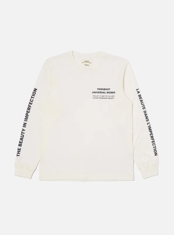 Paraboot x Universal Works Ecru Single Jersey Long Sleeve Tee sold by Universal Works