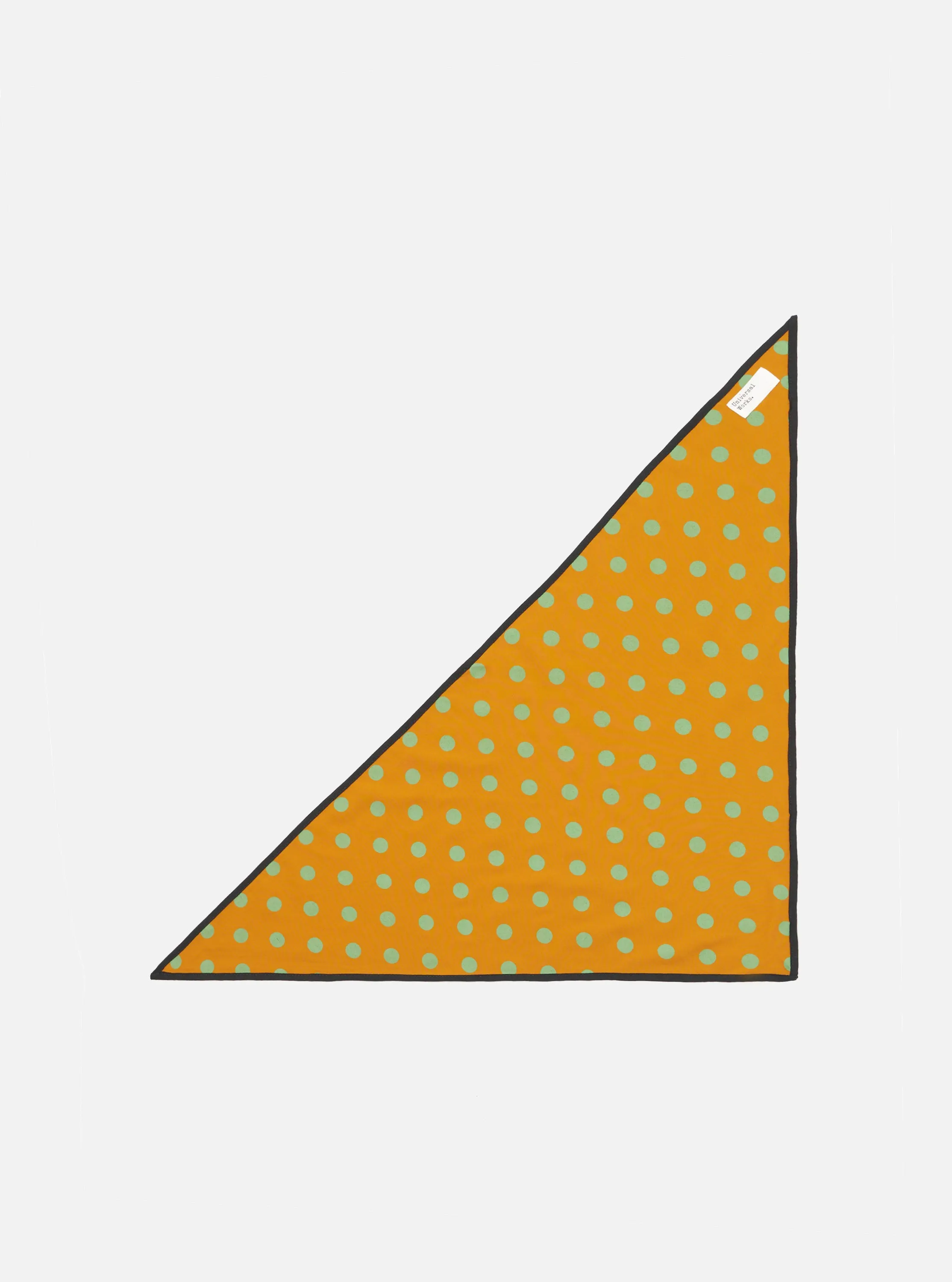 Mustard Bold Dot Print Rayon Scout Scarf sold by Universal Works