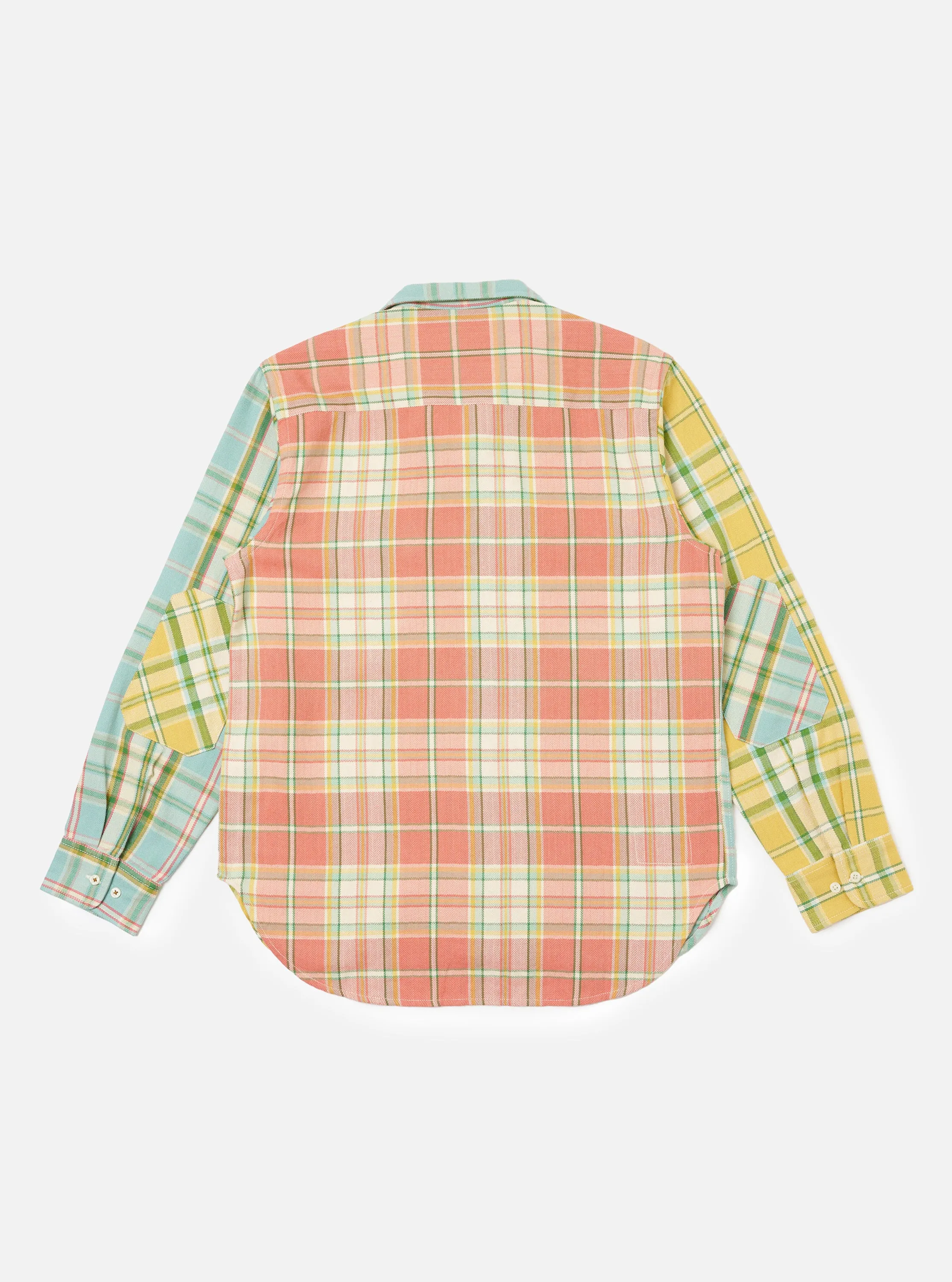 Faded Mixed Check Panel Shirt sold by Universal Works product image thumbnail 5