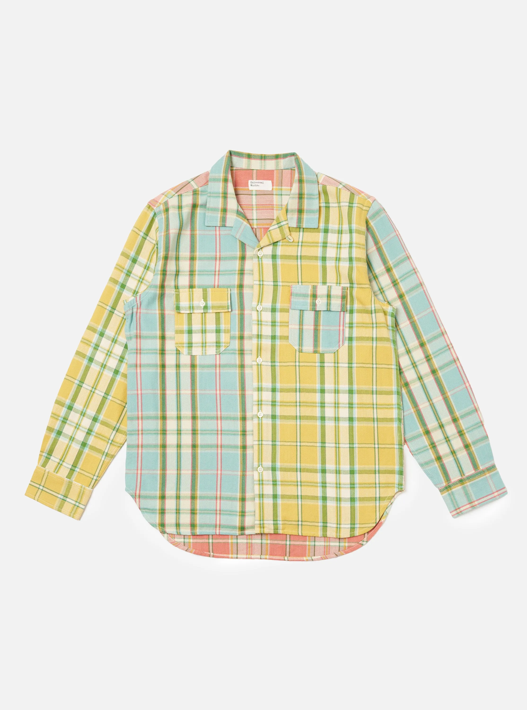 Faded Mixed Check Panel Shirt sold by Universal Works