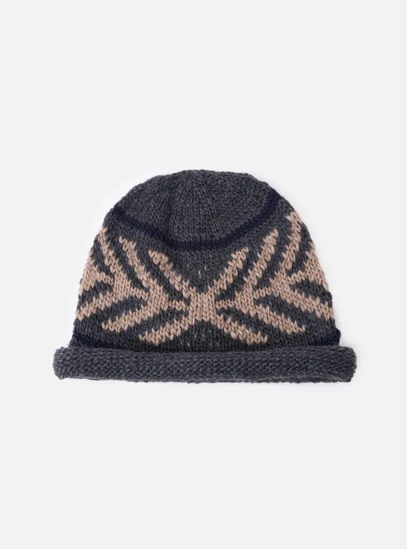 cableami® Grey Wool Jacquard Watch Cap sold by Universal Works