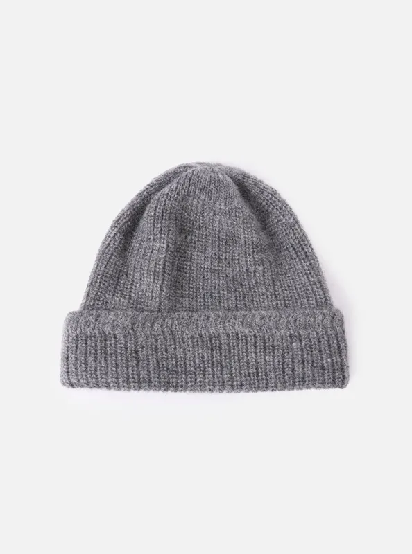 cableami® Grey Mohair Watch Cap sold by Universal Works