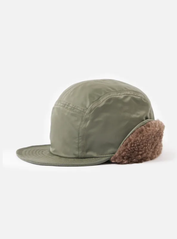 cableami® Olive Military Nylon Twill Cap sold by Universal Works