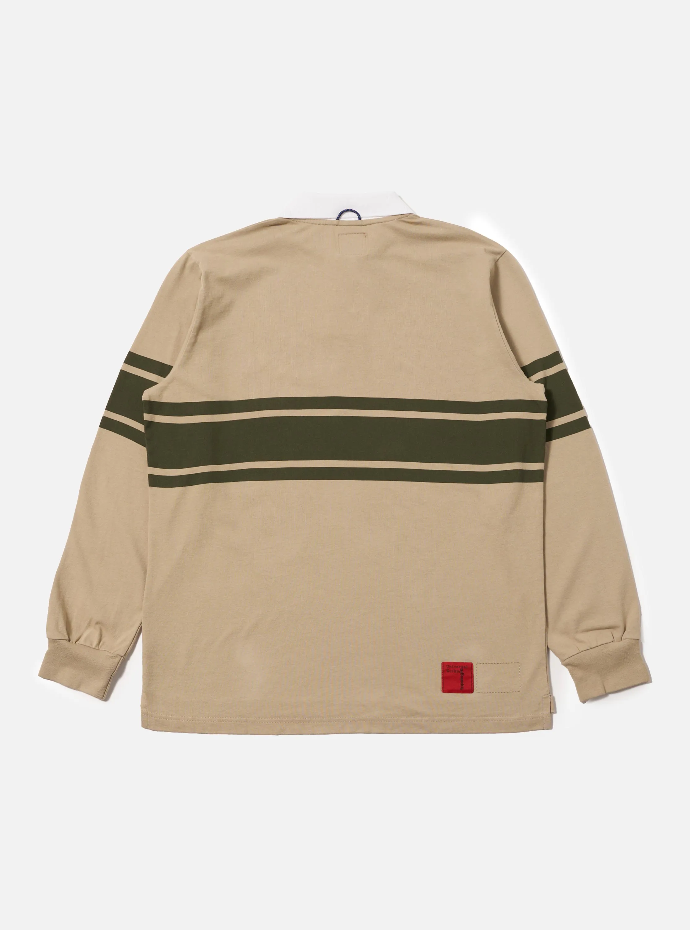Topologie x Universal Works Sand/Olive MW Organic Cotton Rugby Shirt sold by Universal Works product image thumbnail 5