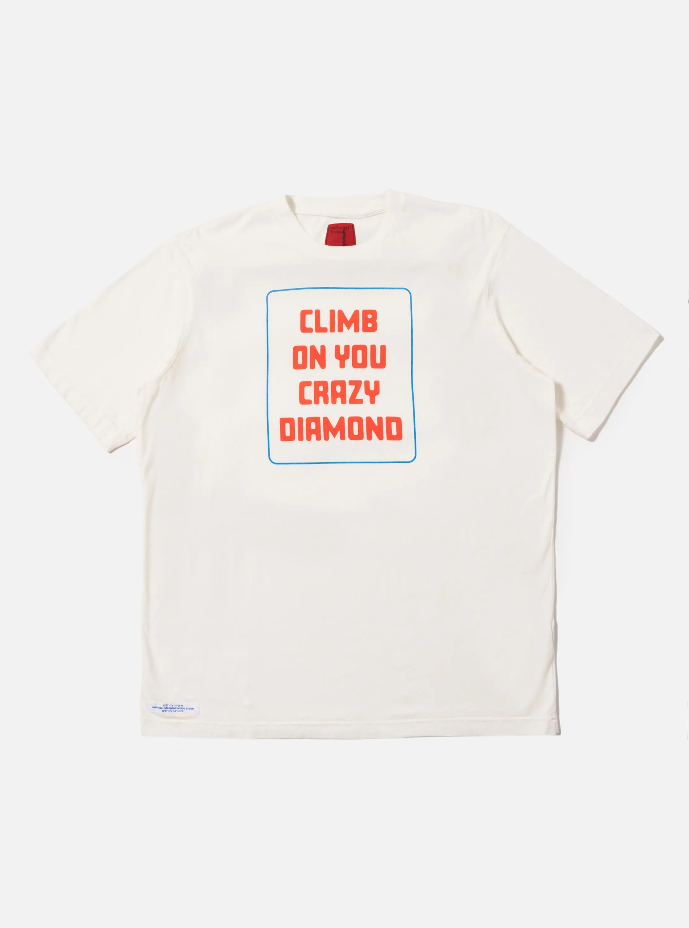 Topologie x Universal Works Ecru Organic Jersey Climb Print Tee sold by Universal Works