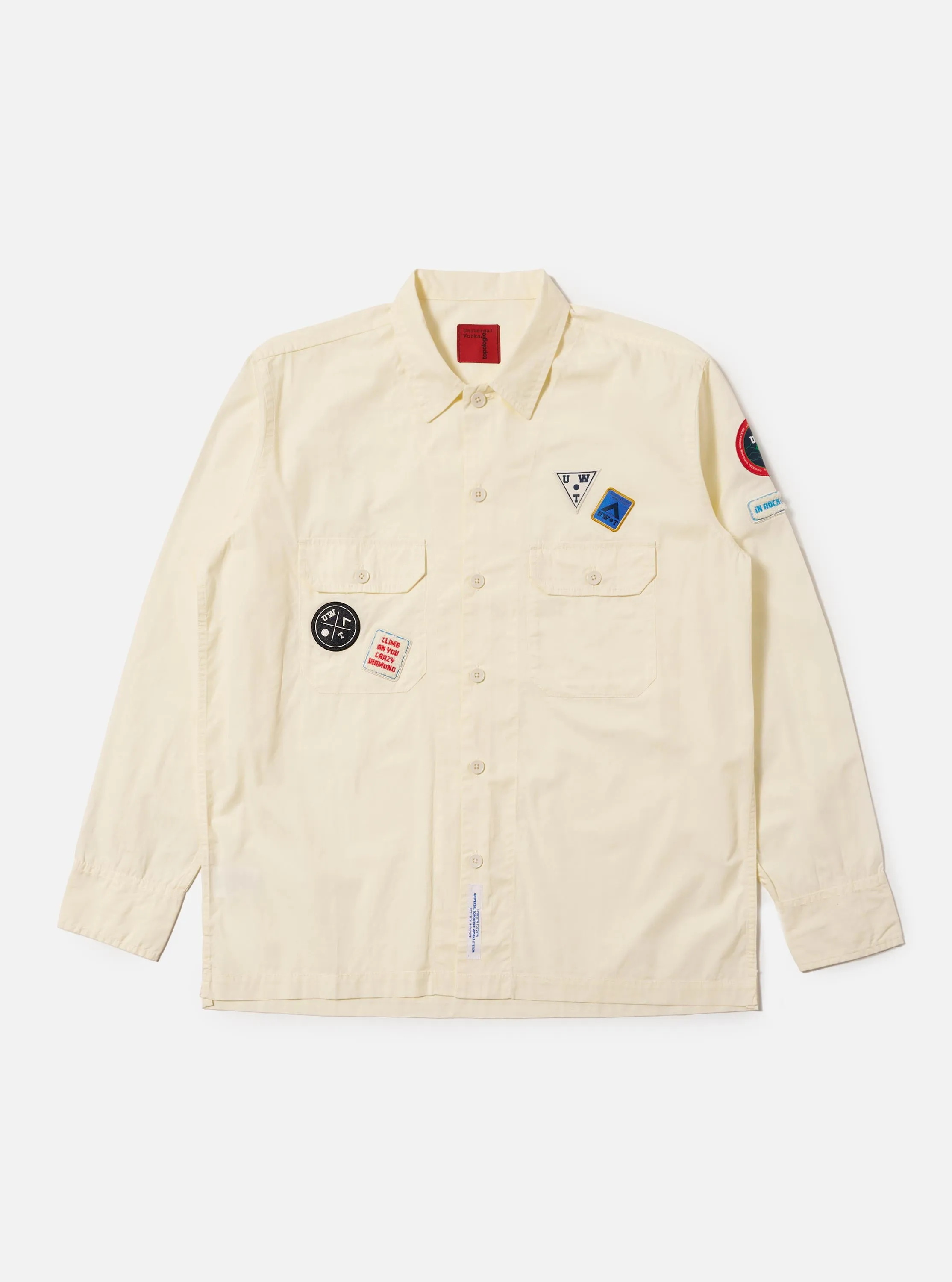Topologie x Universal Works Ecru Broadcloth Utility Shirt sold by Universal Works