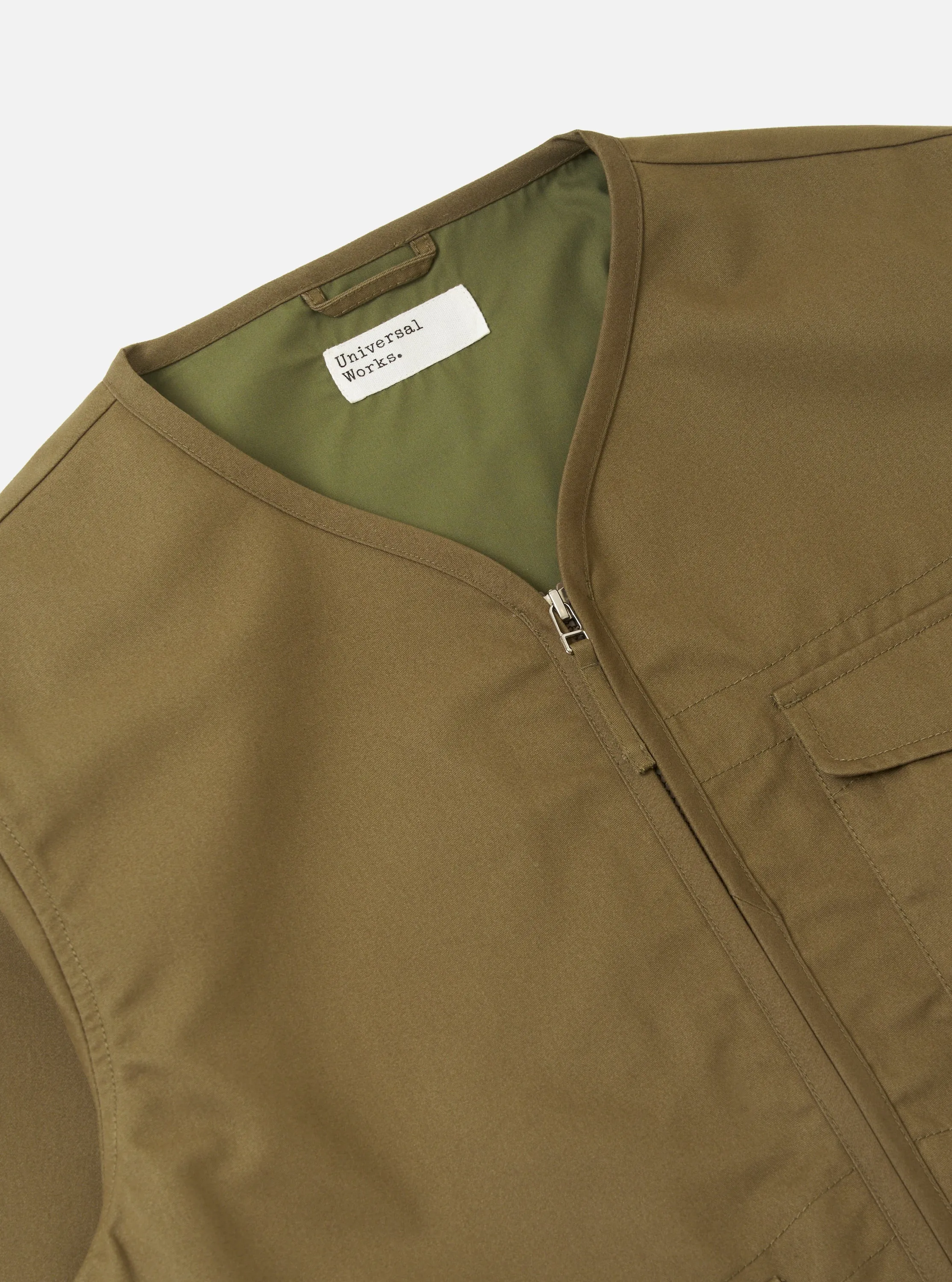 Khaki Brushed Polytech Parachute Liner Jacket sold by Universal Works product image thumbnail 5