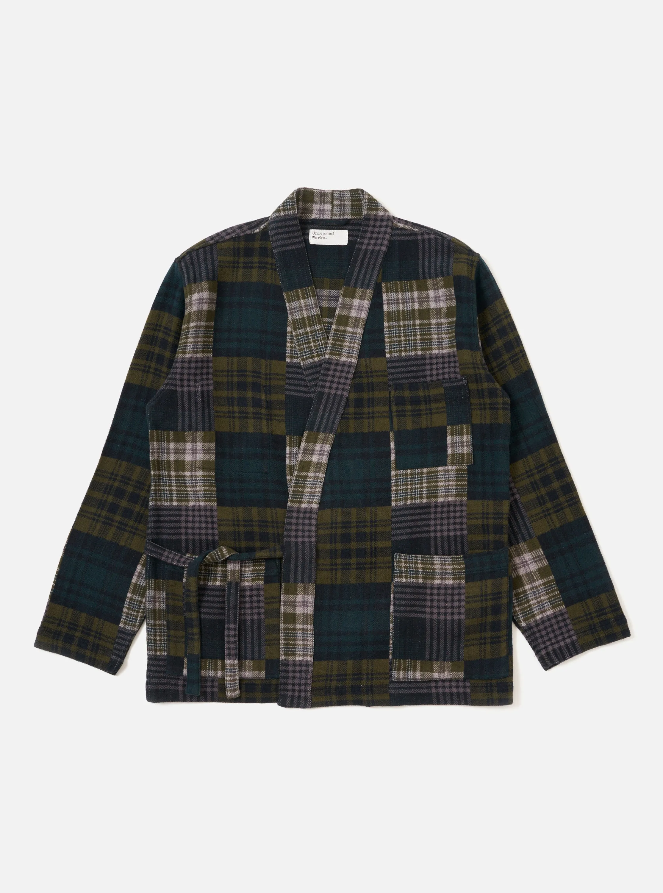 Green Japanese Patchwork Kyoto Work Jacket sold by Universal Works