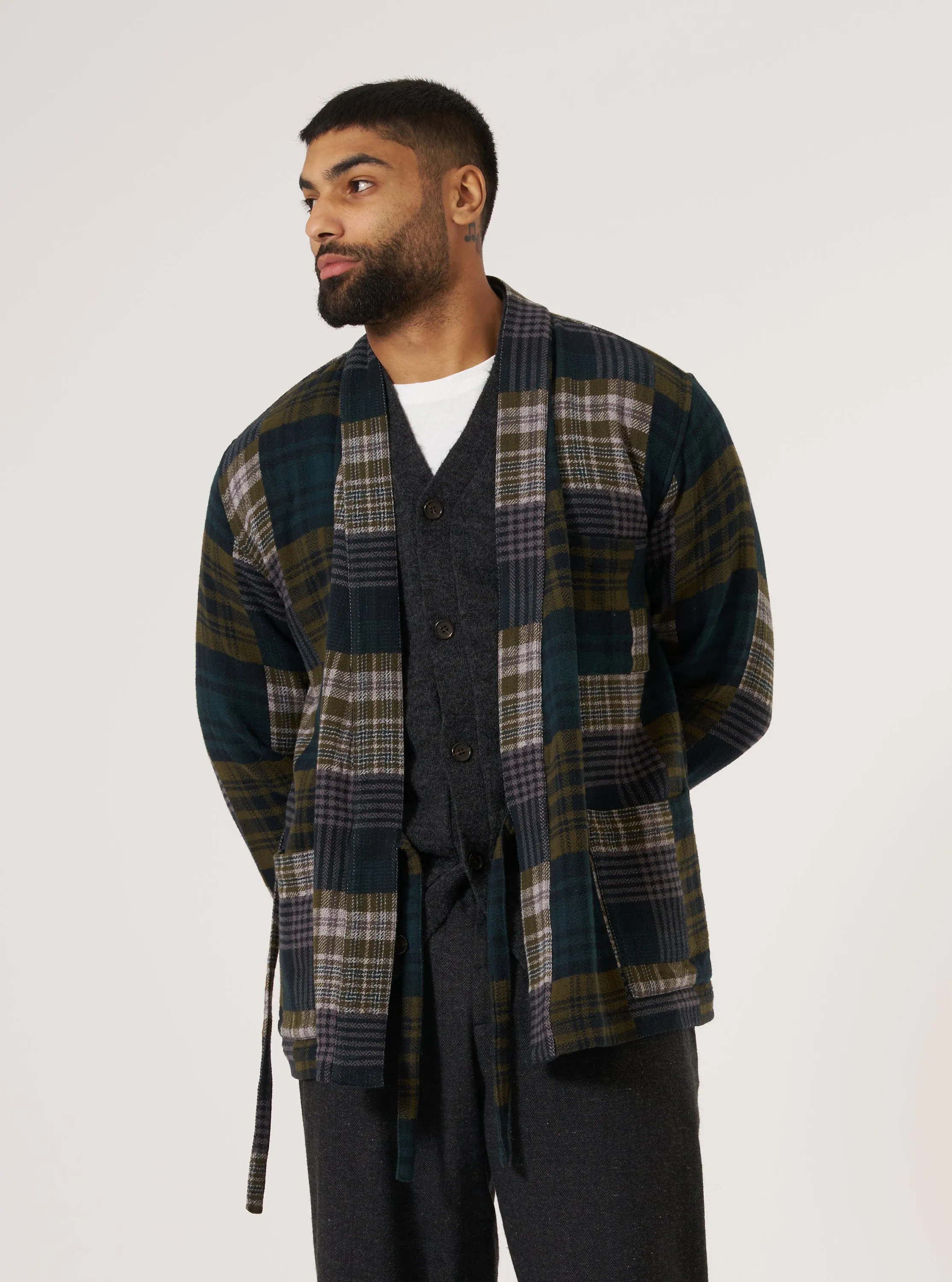 Green Japanese Patchwork Kyoto Work Jacket sold by Universal Works product image thumbnail 2