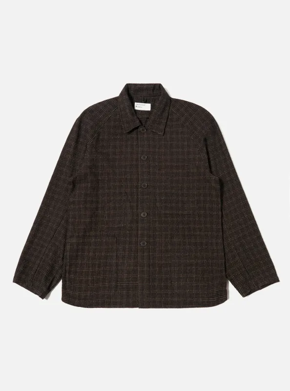 Brown Cedar Check Station Jacket sold by Universal Works