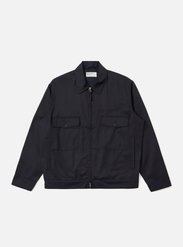 Navy Travel Suiting E130 Jacket made by Universal Works
