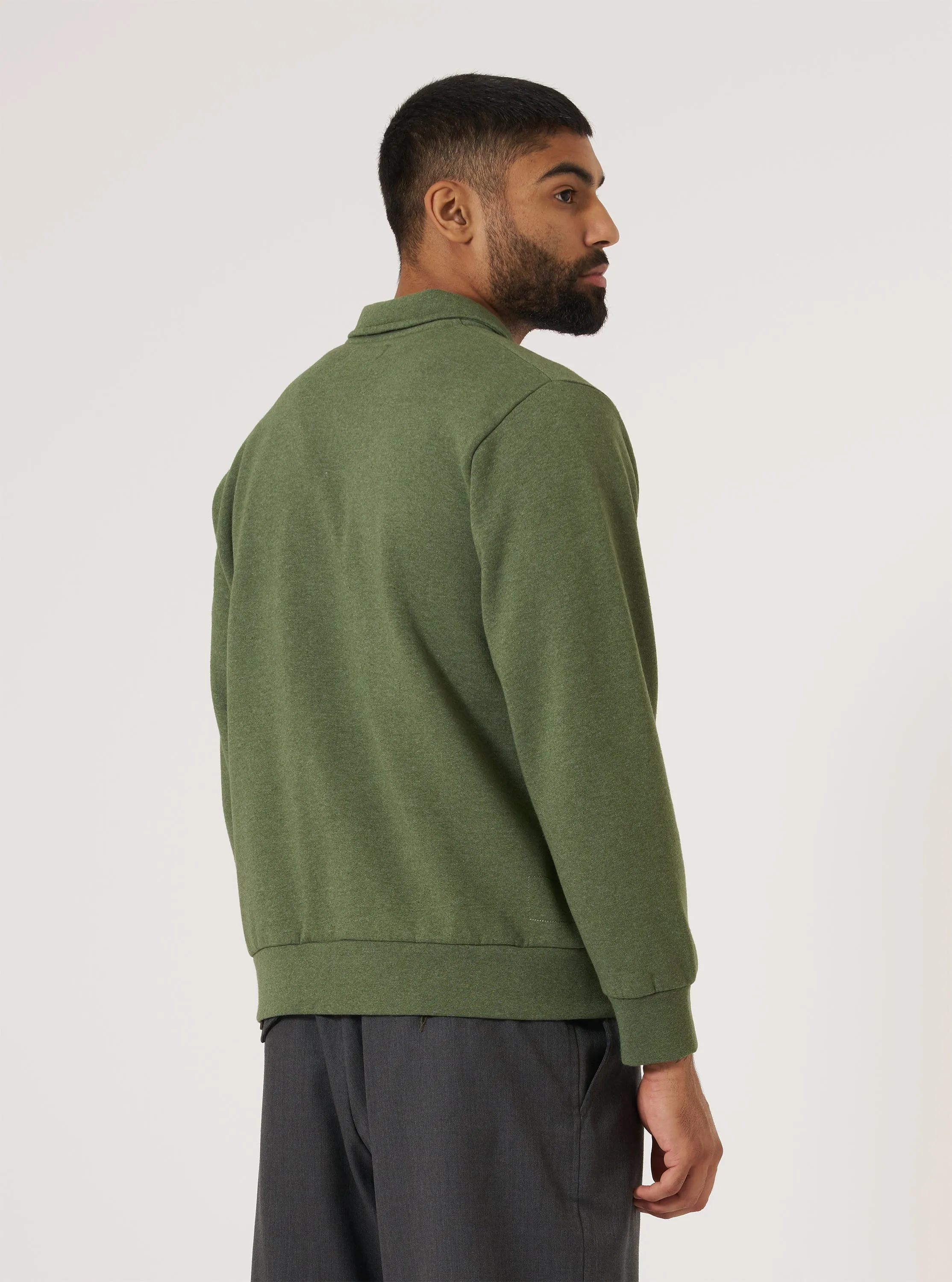 Green Recycled Cotton Blend Jersey Tyler Jacket sold by Universal Works product image thumbnail 3