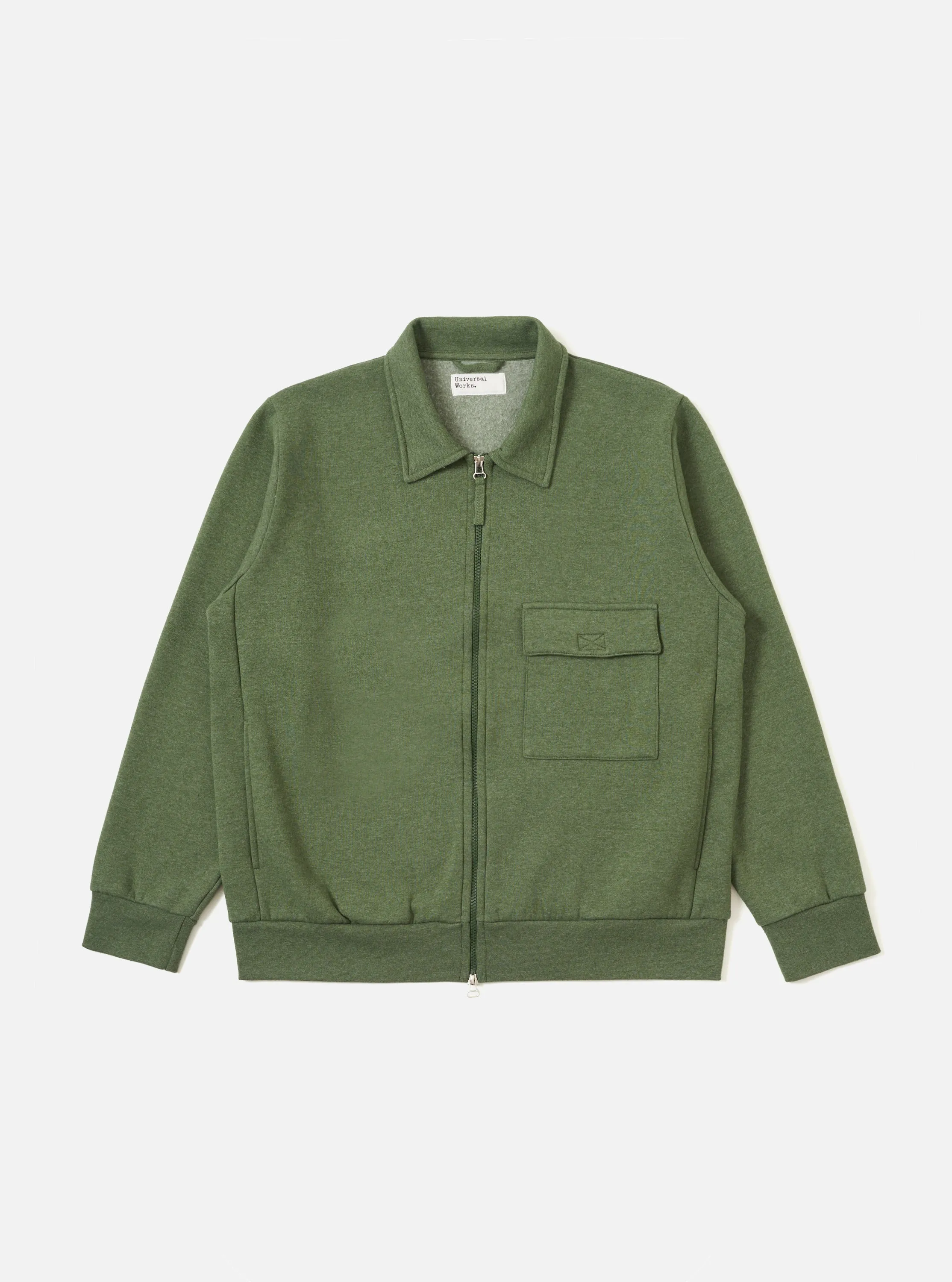 Green Recycled Cotton Blend Jersey Tyler Jacket sold by Universal Works