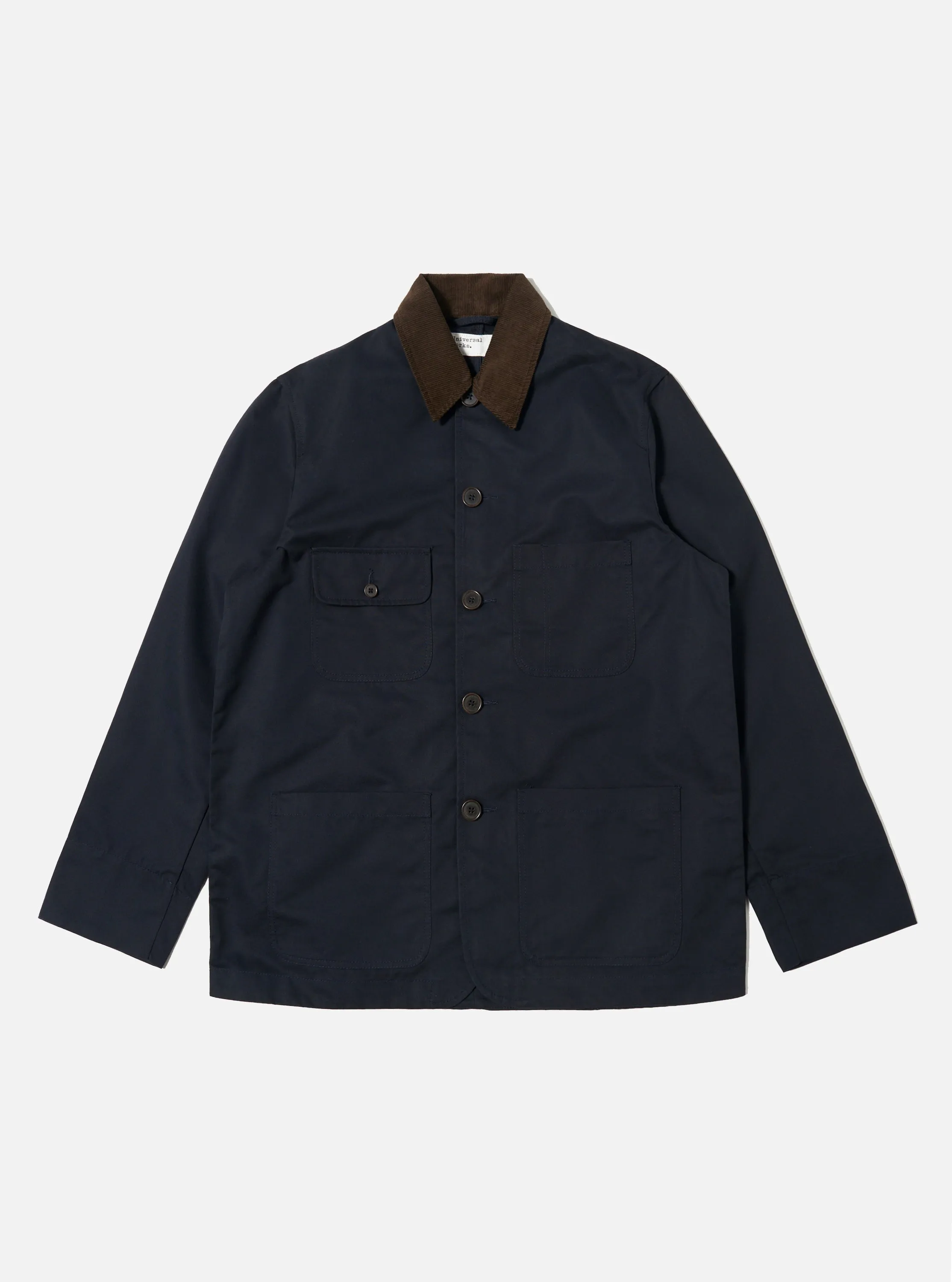 Navy Brushed Polytech Merchant Jacket sold by Universal Works
