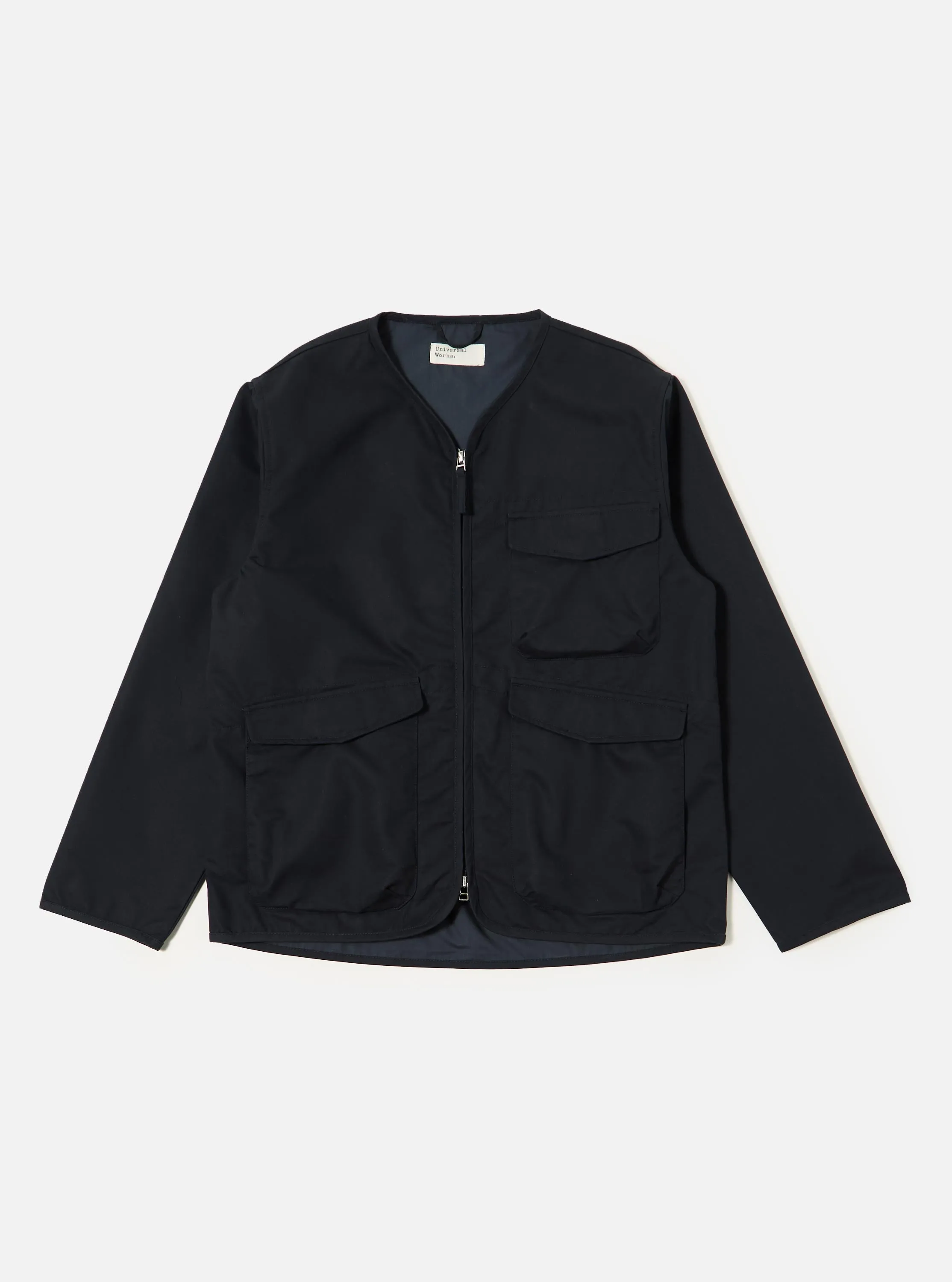 Navy Brushed Polytech Parachute Liner Jacket sold by Universal Works