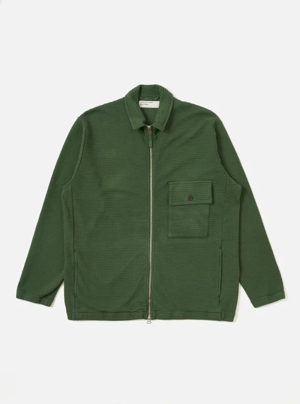 Green Fantasy Interlock K Track Top sold by Universal Works