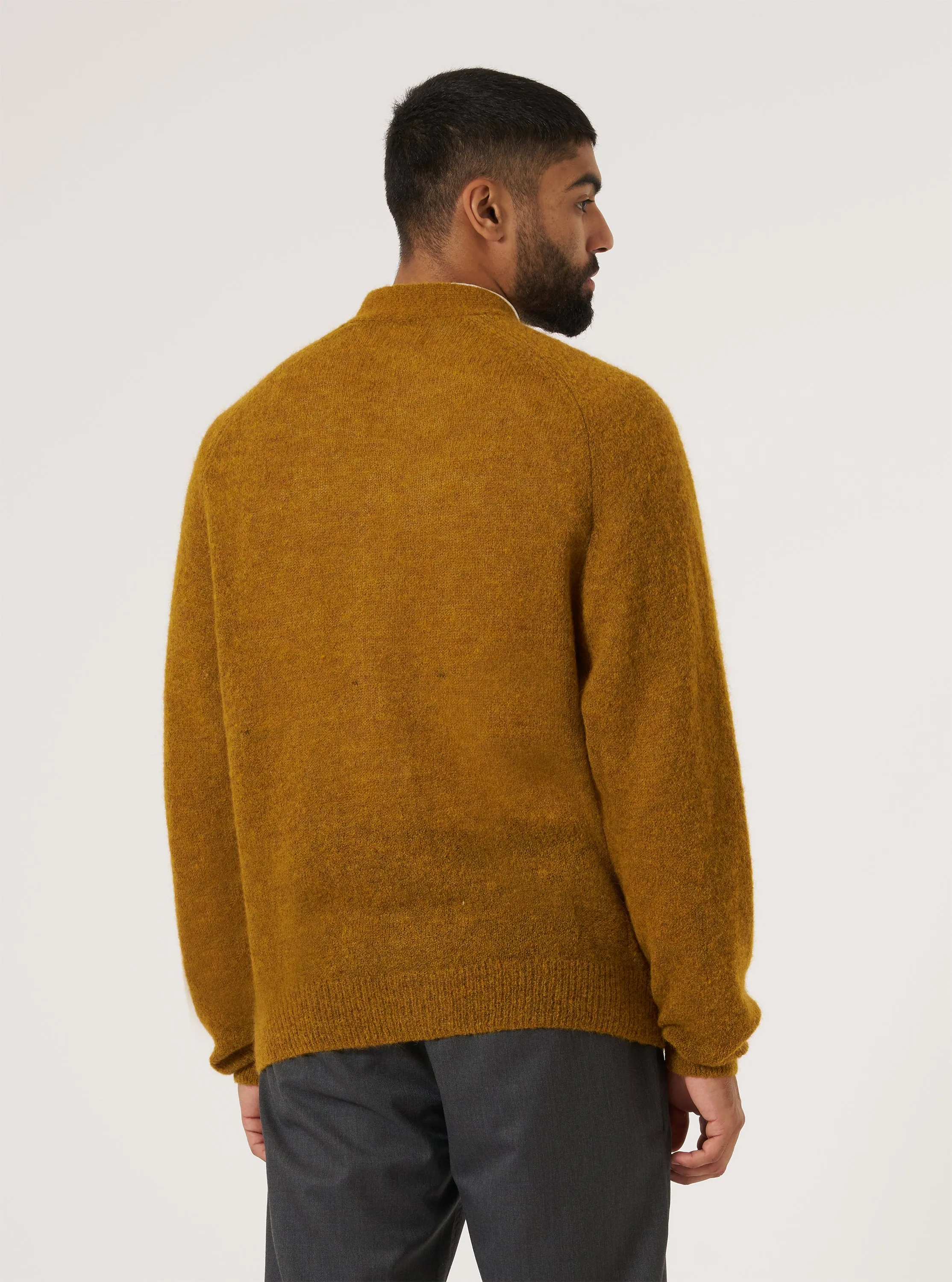 Gold Alpaca Knit David Cardigan sold by Universal Works product image thumbnail 3