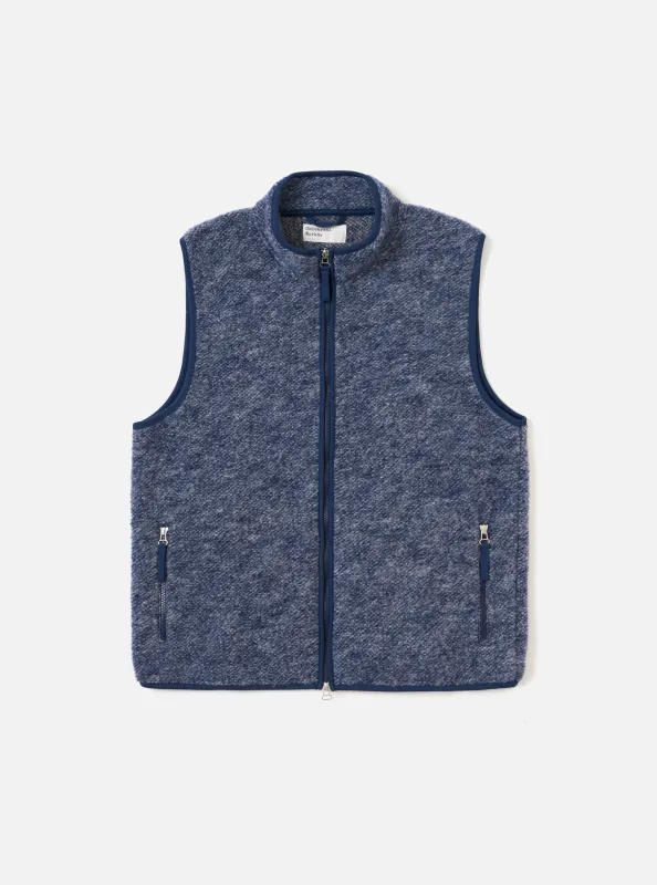 Blue Six Wool Fleece Climbing Gilet sold by Universal Works