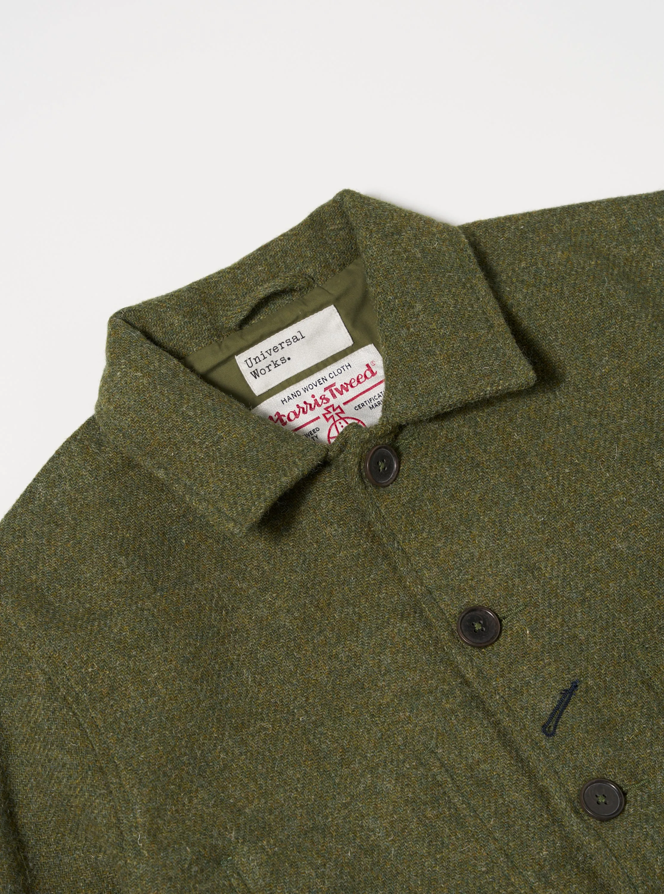 Green Harris Tweed Plaid Bakers Jacket sold by Universal Works product image thumbnail 2