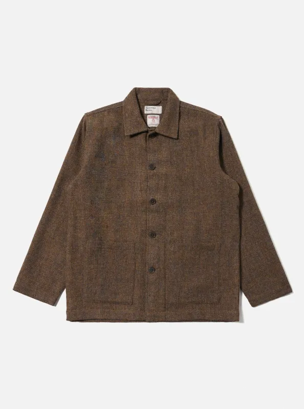 Gold Harris Tweed Plaid Easy Jacket sold by Universal Works