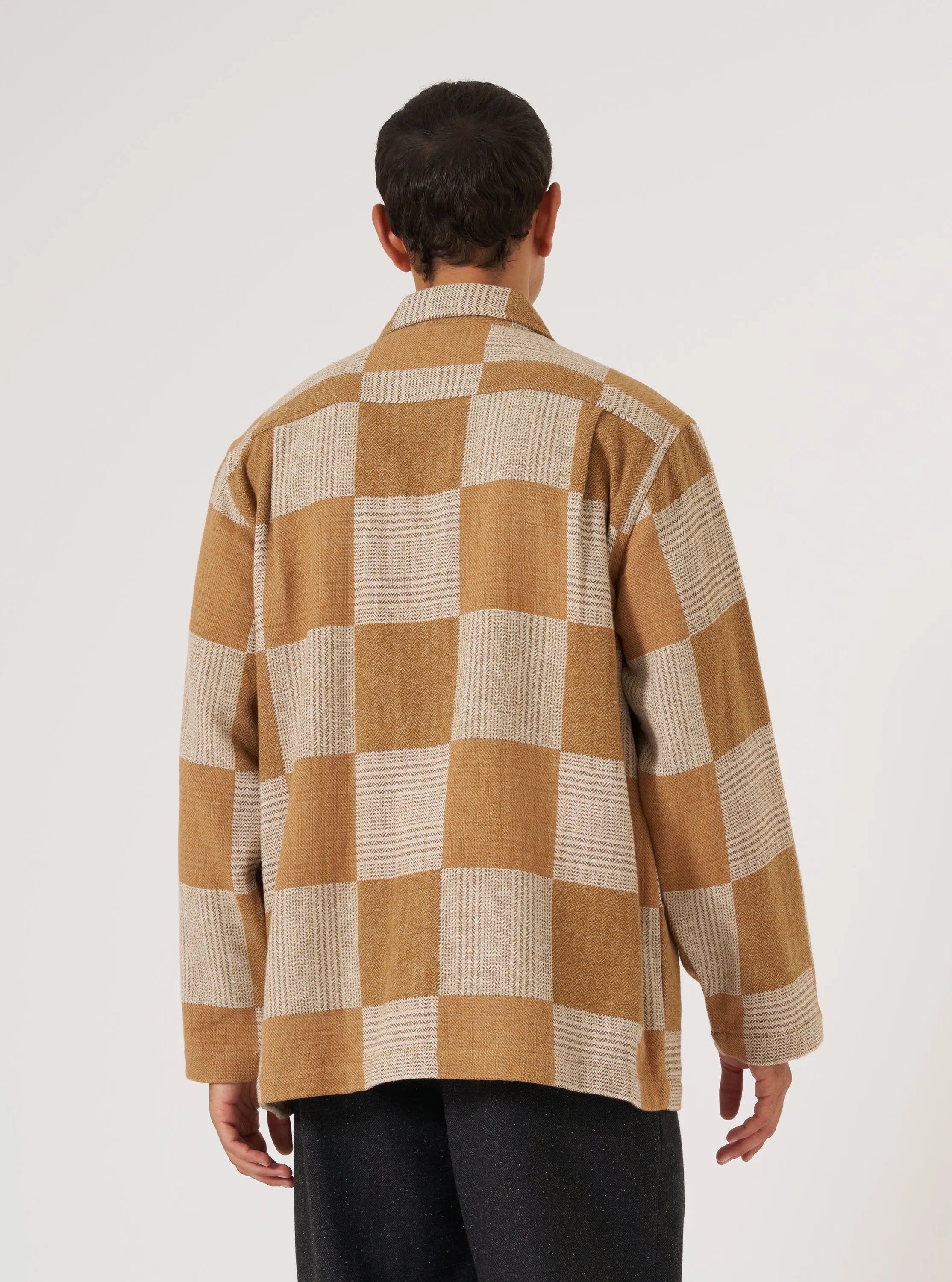 Brown Japanese Patchwork Dockside Jacket sold by Universal Works product image thumbnail 3
